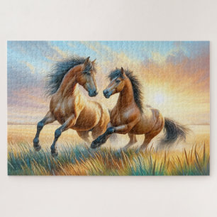 Quebra-cabeça Cavalos Selvagens, Cavalos Galopantes, Animais Maj