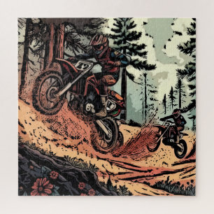 Quebra-cabeça Cavando a Terra - Pilotos de Bicicleta de Terra