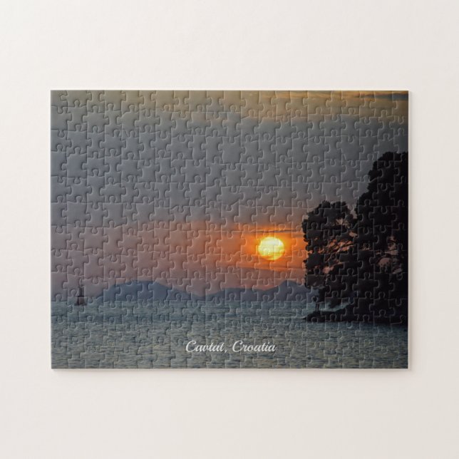 Quebra-cabeça Cavtat, vista croata de Férias Sunset (Horizontal)