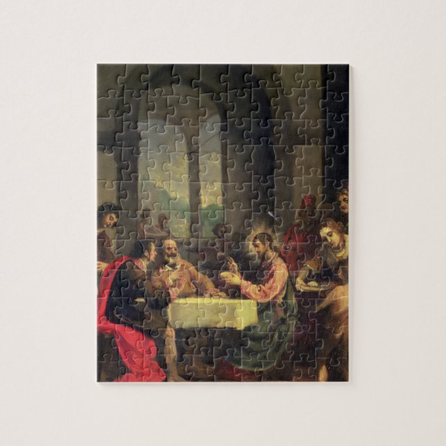 Quebra-cabeça Ceia em Emmaus, c.1600-05 (óleo no painel) (Vertical)