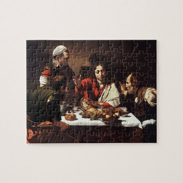 Quebra-cabeça Ceia em Emmaus - Caravaggio) (Horizontal)