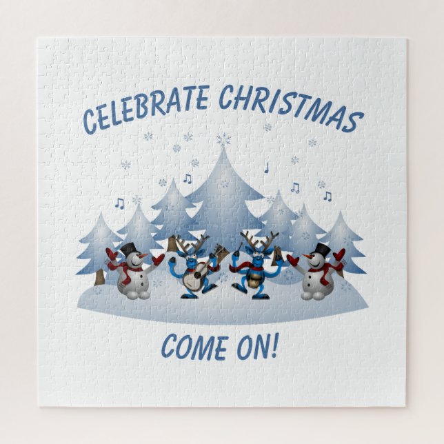 Quebra-cabeça Celebre o Natal Vamos (Vertical)