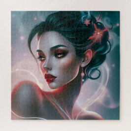 Quebra-cabeça Celestial de Glamor: Retrato da Mulh