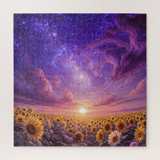 Quebra-cabeça Celestial Sunflower Jigsaw Puzzle (Vertical)