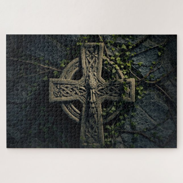 Quebra-cabeça Celtic Knot Cross Jigsaw Puzzle (Horizontal)