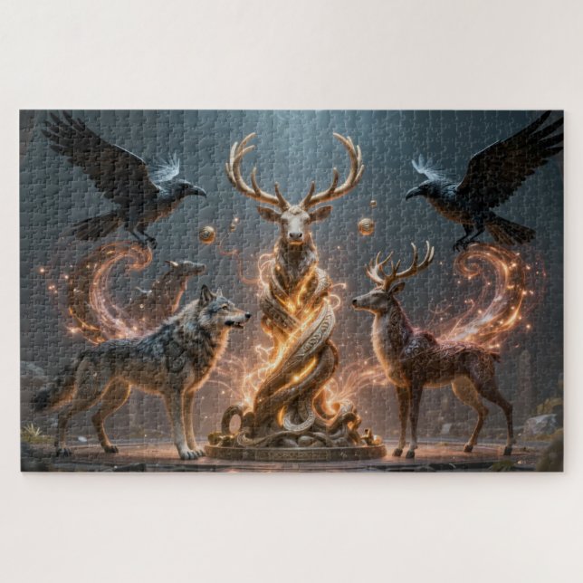 Quebra-cabeça Celtic Spirit Animal Totem Jigsaw Puzzle (Horizontal)