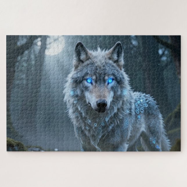 Quebra-cabeça Celtic Spirit Animal Wolf Jigsaw Puzzle (Horizontal)