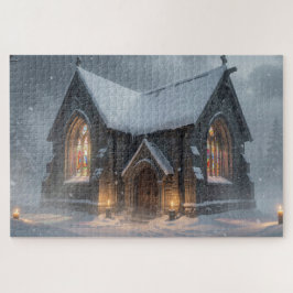 Quebra-cabeça Celtic Winter Chapel Jigsaw Puzzle
