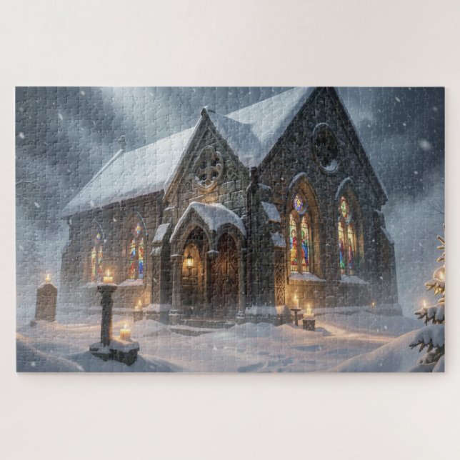 Quebra-cabeça Celtic Winter Chapel Jigsaw Puzzle (Horizontal)