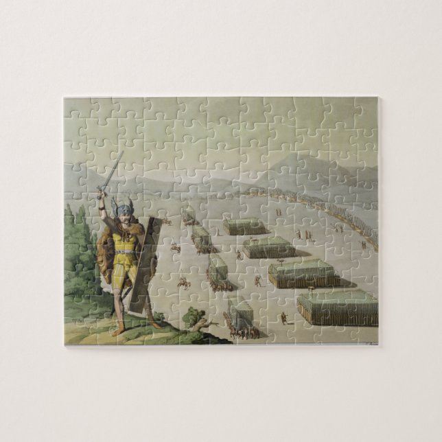 Quebra-cabeça Celts antigos ou Gauls na batalha, c.1800-18 (Horizontal)