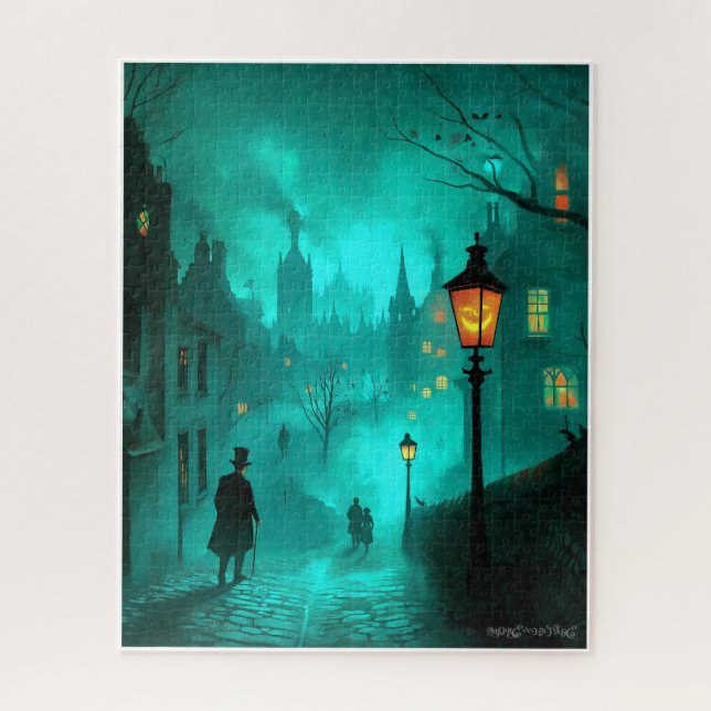 QUEBRA-CABEÇA CENA ASSOMBRADA DE HALLOWEEN PINTADA C1900 (Vertical)