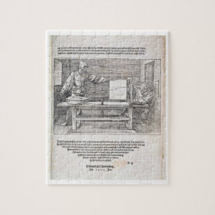 Quebra-cabeça Cena curso de Durer do "na arte do desenho",