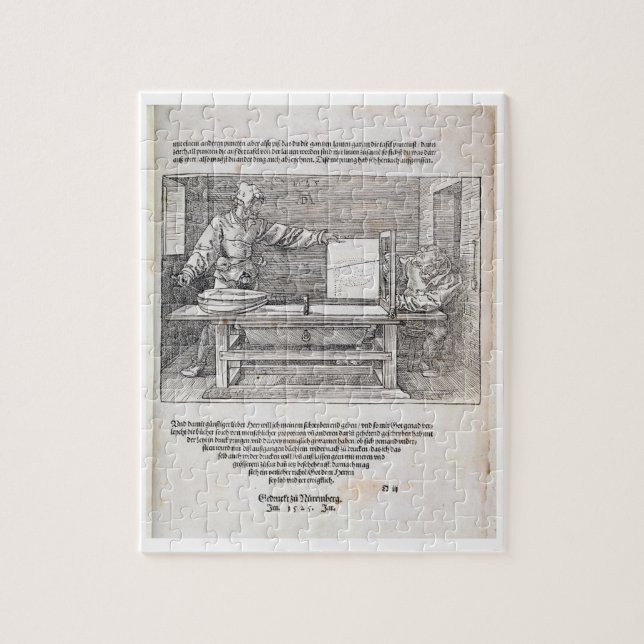 Quebra-cabeça Cena curso de Durer do "na arte do desenho", (Vertical)