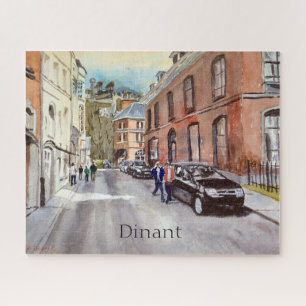 Quebra-cabeça Cena da Bélgica Dinant Watercolor