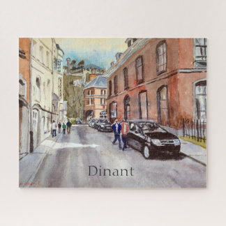 Quebra-cabeça Cena da Bélgica Dinant Watercolor