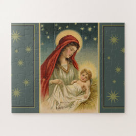 Quebra-cabeça Cena da natividade do natal vintage