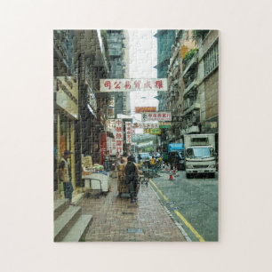 Quebra-cabeça Cena da rua de Hong Kong