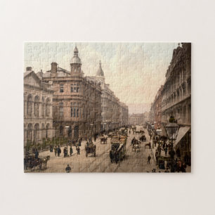 Quebra-cabeça cena da rua Royal Avenue Belfast, 1905