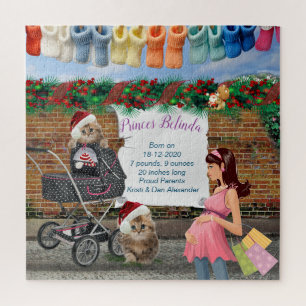 Quebra-cabeça Cena de Arte na Rua Polka-Dot de Natal