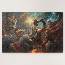 Quebra-cabeça Cena de Batalha da Mitologia Nórdica Puzzle