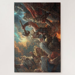 Quebra-cabeça Cena de Batalha da Mitologia Nórdica Puzzle