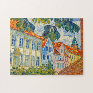 Quebra-cabeça Cena de cidade impressionista em Glueckstadt com H