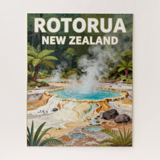 Quebra-cabeça Cena de Fonte Termal de Rotorua na Nova Zelândia