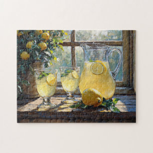Quebra-cabeça Cena de Lemonade Sunlit Kitchen