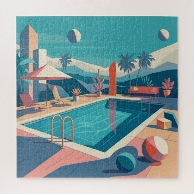 Quebra-cabeça Cena de Piscina futurística (Vertical)