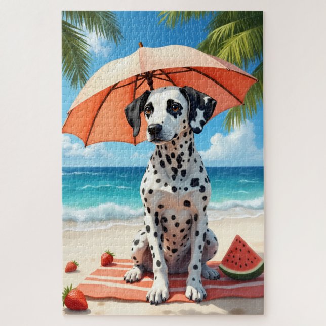 Quebra-cabeça Cena de Praia de Luxo Dalmata (Vertical)