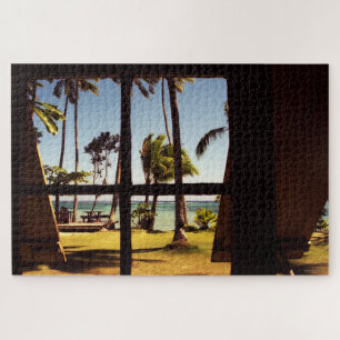 Quebra-cabeça Cena de praia tropical de Fiji 20x30 1014pc jpm