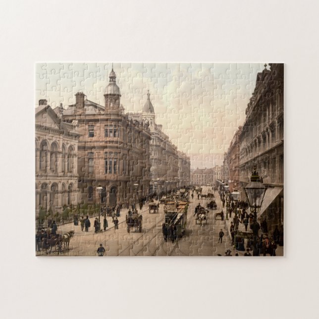 Quebra-cabeça Cena de rua Real Avenue Belfast, 1905 (Horizontal)