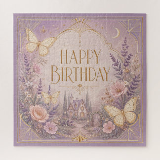 Quebra-cabeça Cena de Sonho de Aniversário da Casa de Lavanda