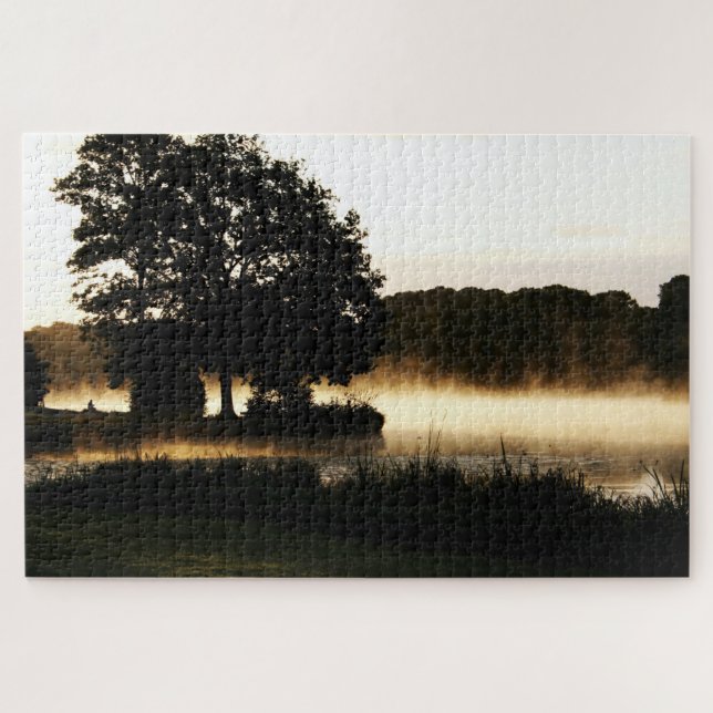 Quebra-cabeça Cena do lago Morning 20x30 jpcnm 1014pc (Horizontal)