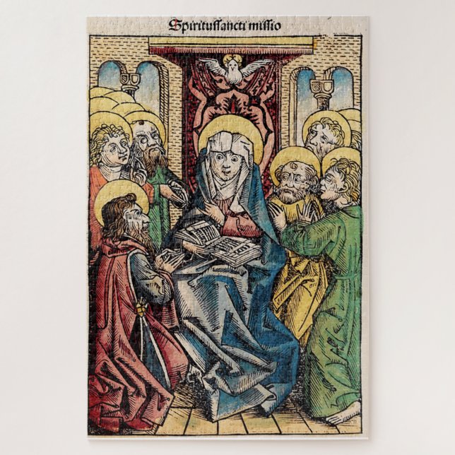 Quebra-cabeça Cena do Pentecostes após o Domingo de Páscoa (Vertical)