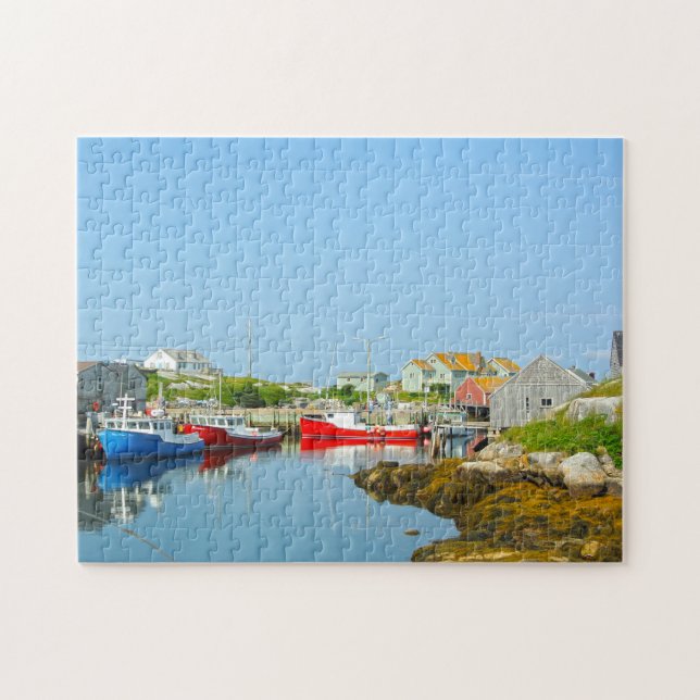 Quebra-cabeça Cena do Porto Nova Scotia. (Horizontal)