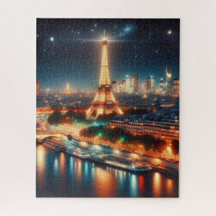 Quebra-cabeça Cena noturna de Paris France