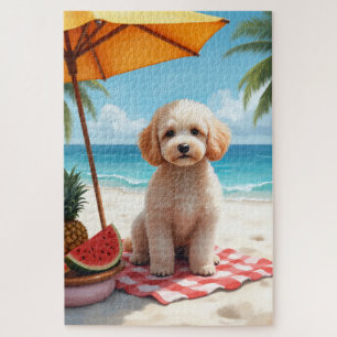 Quebra-cabeça Cena Relax na Praia do Poodle