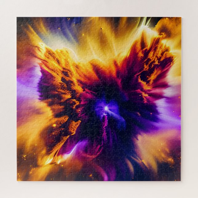Quebra-cabeça Cenário de explosão de Nebulosas Vermelhas Azuis R (Horizontal)
