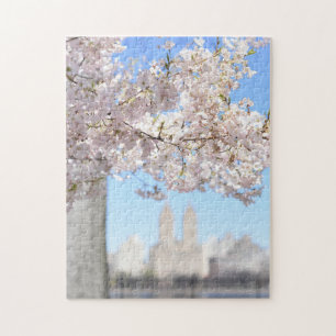 Quebra-cabeça Central Park Reserva Primavera Cherry Blossoms NYC
