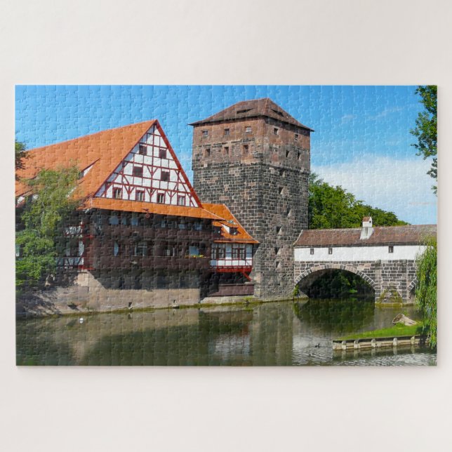 Quebra-cabeça Centro Histórico de Nuremberga Alemanha. Quebra-ca (Horizontal)