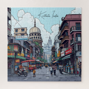 Quebra-cabeça Centro Motor Bikes em Kolkata, Índia