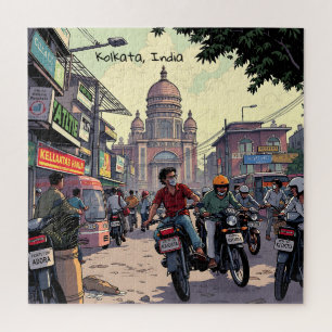 Quebra-cabeça Centro Motor Bikes em Kolkata, Índia