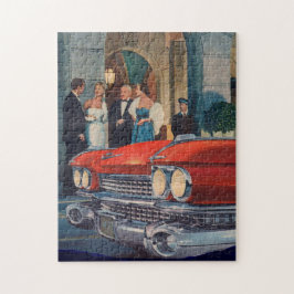 Quebra-cabeça cerca de 1960 Cadillac vermelho
