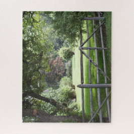 Quebra-cabeça Cerca de ferrovia dividida - jardim de capim verde