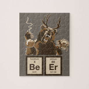 Quebra-cabeça Cerveja descoberta urso da química