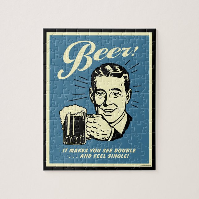 Quebra-cabeça Cerveja: Faz Você Ver Dupla (Vertical)