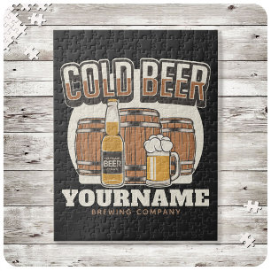 Quebra-cabeça Cervejaria Personalizada de Cerveja Fria em Barril