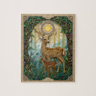 Quebra-cabeça Cervo da Floresta Graciosa - Quilling de Papel