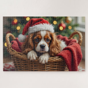 Quebra-cabeça Cesta Aconchegante do Cavalier King Charles Spanie